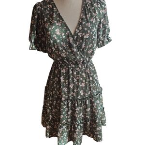 Floral Green Dress